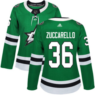 Stars #36 Mats Zuccarello Green Home Authentic Women's Stitched Hockey Jersey