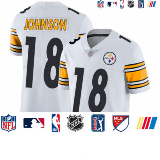 Steelers #18 Diontae Johnson White Youth Stitched Football Vapor Untouchable Limited Jersey