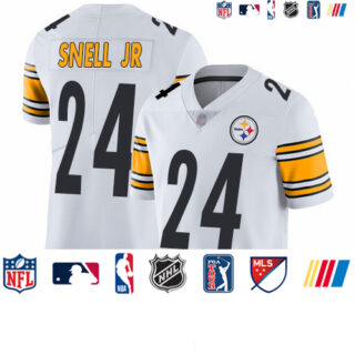 Steelers #24 Benny Snell Jr. White Youth Stitched Football Vapor Untouchable Limited Jersey