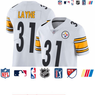 Steelers #31 Justin Layne White Men's Stitched Football Vapor Untouchable Limited Jersey