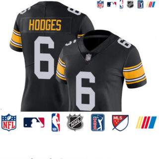 Steelers #6 Devlin Hodges Black Alternate Women's Stitched Football Vapor Untouchable Limited Jersey
