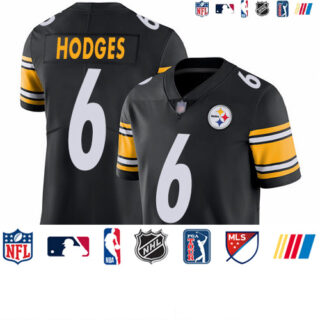 Steelers #6 Devlin Hodges Black Team Color Men's Stitched Football Vapor Untouchable Limited Jersey