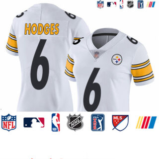 Steelers #6 Devlin Hodges White Women's Stitched Football Vapor Untouchable Limited Jersey
