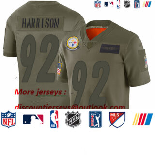 Steelers #92 James Harrison Camo Youth Stitched Football Limited 2019 Salute to Service Jersey