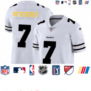 Steelers 7 Ben Roethlisberger White 2019 New Vapor Untouchable Limited Jersey
