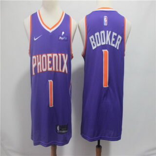 Suns 1 Devin Booker Purple Nike Swingman Jersey