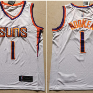 Suns 1 Devin Booker White Nike Swingman Jersey
