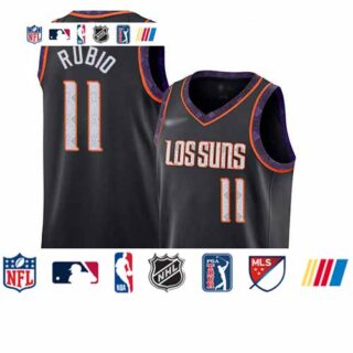 Suns #11 Ricky Rubio Black Basketball Swingman City Edition 2019 20 Jersey