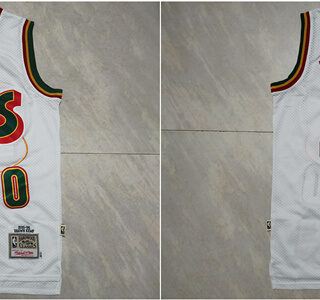 Supersonics 40 Shawn Kemp White 1995-96 Hardwood Classics Jersey
