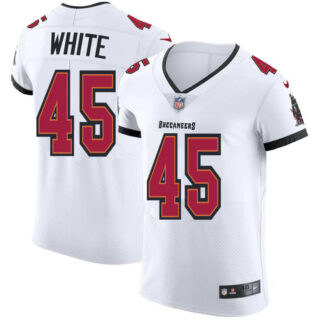 Tampa Bay Buccaneers #45 Devin White Men's Nike White Vapor Elite Jersey