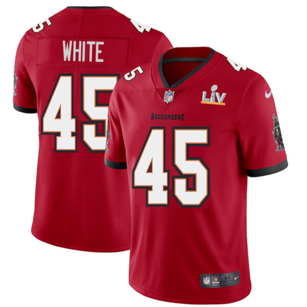 Tampa Bay Buccaneers #45 Devin White Men's Super Bowl LV Bound Nike Red Vapor Limited Jersey