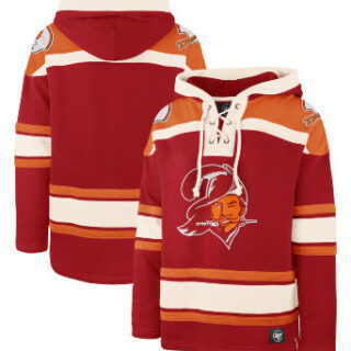 Tampa Bay Buccaneers '47 Throwback Lacer Pullover Hoodie u2013 Red