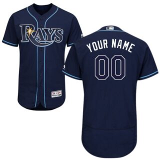 Tampa Bay Rays Navy Men's Customized Flexbase Jersey