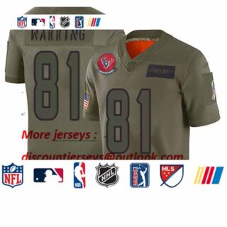Texans #81 Kahale Warring Camo Youth Stitched Football Limited 2019 Salute to Service Jersey
