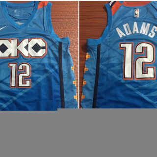 Thunder 12 Steven Adams Blue City Edition Nike Swingman Jersey