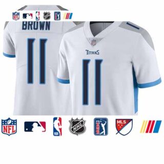 Titans #11 A.J. Brown White Men's Stitched Football Vapor Untouchable Limited Jersey