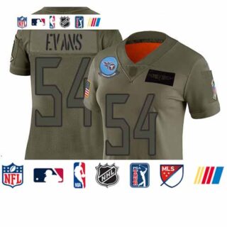 Titans #54 Rashaan Evans Camo Women's Stitched Football Limited 2019 Salute to Service Jersey