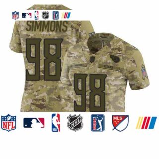 Titans #98 Jeffery Simmons Camo Women's Stitched Football Limited 2018 Salute to Service Jersey