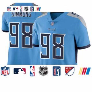 Titans #98 Jeffery Simmons Light Blue Alternate Men's Stitched Football Vapor Untouchable Limited Jersey