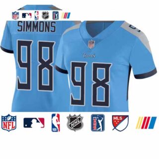 Titans #98 Jeffery Simmons Light Blue Alternate Women's Stitched Football Vapor Untouchable Limited Jersey