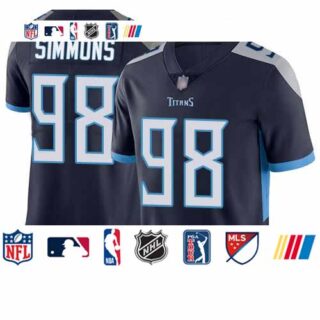Titans #98 Jeffery Simmons Navy Blue Team Color Men's Stitched Football Vapor Untouchable Limited Jersey