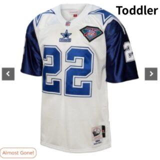 Toddler Dallas Cowboys 22 Emmitt Smith 75th Throwback Jerseys White Mitchellandness Jerseys