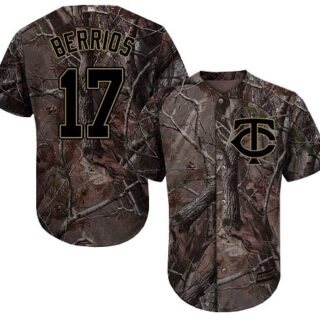 Twins #17 Jose Berrios Camo Realtree Collection Cool Base Stitched Youth Baseball Jersey