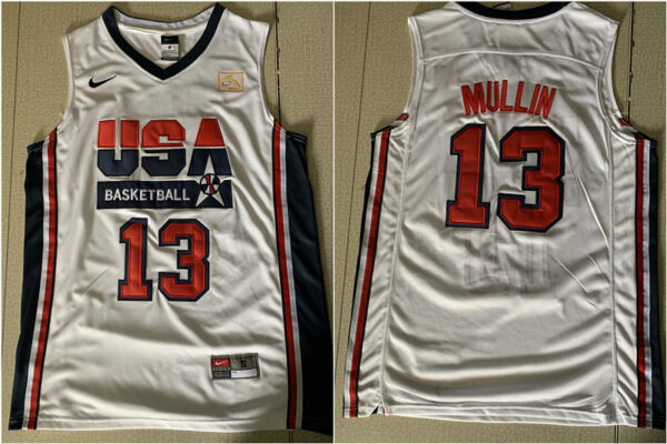 USA Basketball 1992 Dream Team 13 Chris Mullin White Jersey
