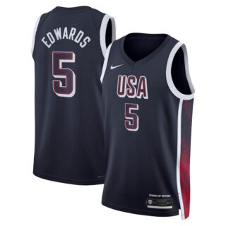 USA Basketball #5 Anthony Edwards Nike Navy 2024 Swingman Player Jersey