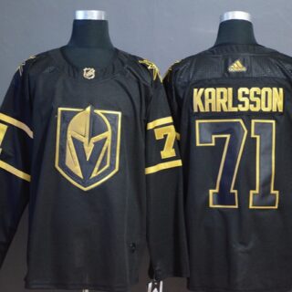 Vegas Golden Knights 71 William Karlsson Black With Special Glittery Logo Adidas Jersey