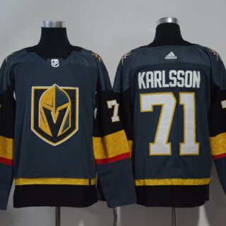 Vegas Golden Knights 71 William Karlsson Gray With Special Glittery Logo Adidas Jersey