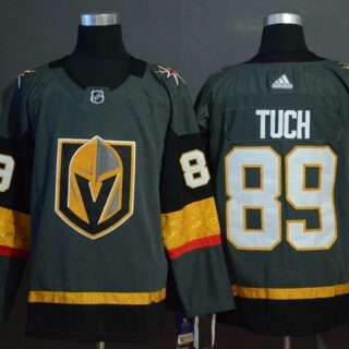 Vegas Golden Knights 89 Alex Tuch Gray With Special Glittery Logo Adidas Jersey