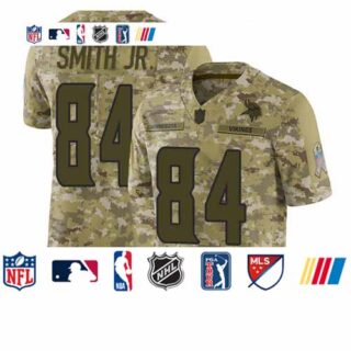 Vikings #84 Irv Smith Jr. Camo Men's Stitched Football Limited 2018 Salute To Service Jersey