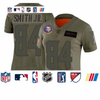 Vikings #84 Irv Smith Jr. Camo Women's Stitched Football Limited 2019 Salute to Service Jersey