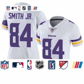 Vikings #84 Irv Smith Jr. White Women's Stitched Football Vapor Untouchable Limited Jersey
