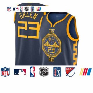 Warriors #23 Draymond Green Navy 2019 Finals Bound Basketball Swingman City Edition 2018 19 Jersey