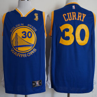 Warriors 30 Stephen Curry Blue 2018 NBA Champions Nike Swingman Jersey