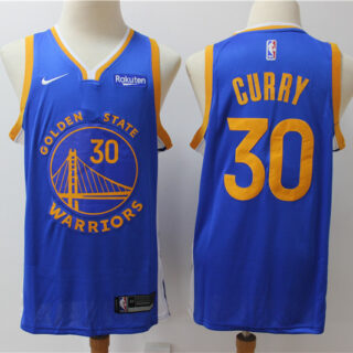 Warriors 30 Stephen Curry Blue Nike Swingman Jersey