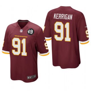 Washington Redskins #91 Ryan Kerrigan Men's Nike Burgundy Bobby Mitchell Uniform Patch NFL Game Jersey