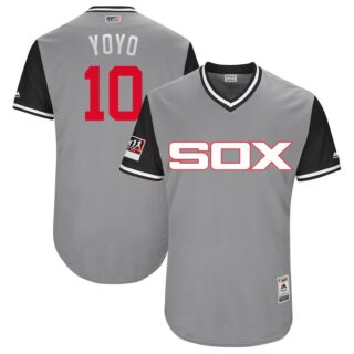 White Sox 10 Yoan Moncada Yoyo Gray 2018 Players' Weekend Authentic Team Jersey