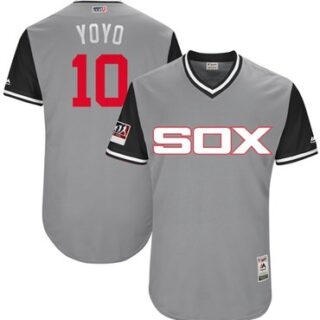 White Sox #10 Yoan Moncada Grey Yoyo Players Weekend Authentic Stitched MLB Jerseys