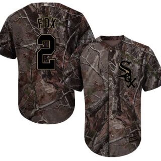 White Sox #2 Nellie Fox Camo Realtree Collection Cool Base Stitched Baseball Jersey