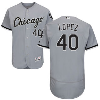 White Sox #40 Reynaldo Lopez Grey Flexbase Authentic Collection Stitched Baseball Jerseys