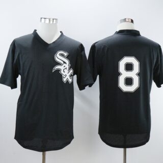 White Sox 8 Bo Jackson Black Throwback BP Jersey