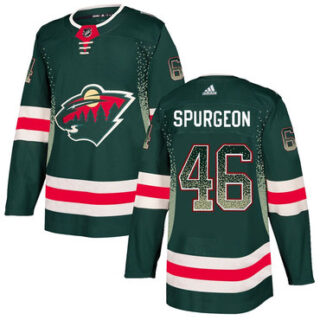 Wild 46 Jared Spurgeon Green Drift Fashion Adidas Jersey