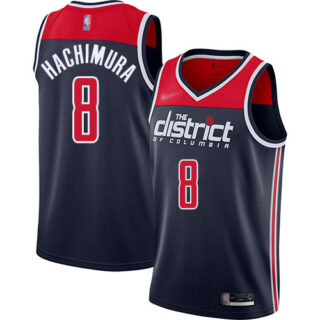 Wizards #8 Rui Hachimura Navy Blue Basketball Swingman Statement Edition 2019 2020 Jersey