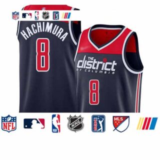 Wizards #8 Rui Hachimura Navy Blue Basketball Swingman Statement Edition 2019 2020 Jersey