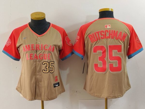 Women's American League #35 Adley Rutschman Cream 2024 All-Star Limited Stitched Jerseys