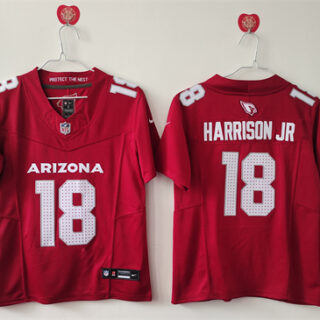 Women's Arizona Cardinals #18 Marvin Harrison Jr Red 2024 F.U.S.E Stitched Jersey(Run Small)