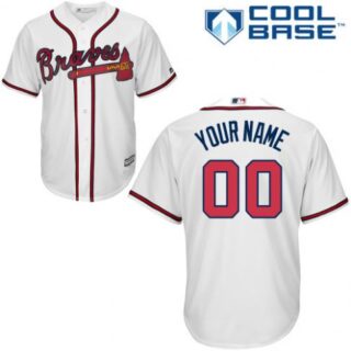 Women's Atlanta Braves White Customized Authentic Jersey